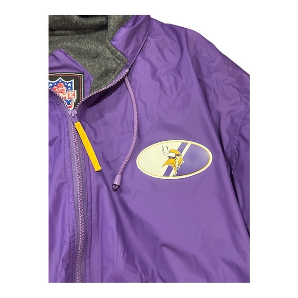 Official NFL Minnesota Vikings Full Zip Heavy Lining Windbreaker Size XXL. - Picture 4 of 6